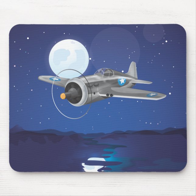 Vintage fighter Aircraft Mouse Mat (Front)