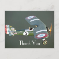 Vintage Fighter Plane Birthday Edit Age Thank You