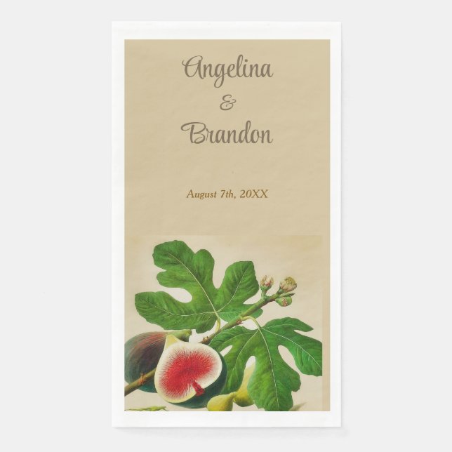 Vintage  figs wedding napkin (Front)