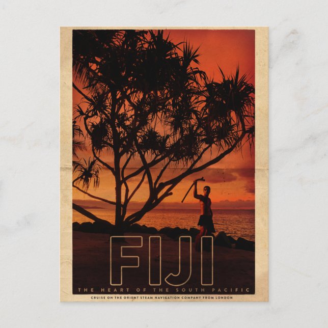 Vintage Fiji Travel Postcard (Front)