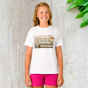 Vintage File Folder Catalogues Tab Organisation T-Shirt