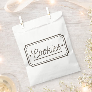 Vintage Filigree Cookies Bakery Emblem Design Favour Bags