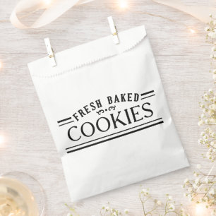 Vintage Filigree Cookies Bakery Emblem Design Favour Bags