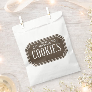 Vintage Filigree Cookies Bakery Emblem Design Favour Bags