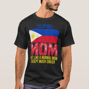 Vintage Filipino Mum Philippines Flag  Mother's Da T-Shirt