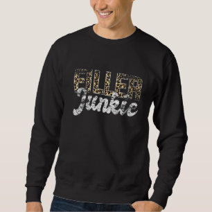 Vintage Filler Junkie Lip Filler Leopard Nurse Inj Sweatshirt