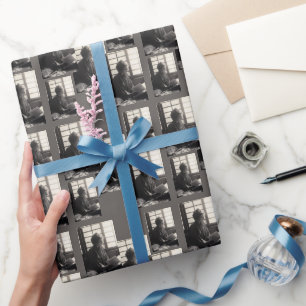 Vintage Film Actress Reading Japanese Style Wrapping Paper