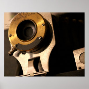 Vintage Film Camera Lens Close-Up 16x20 Poster