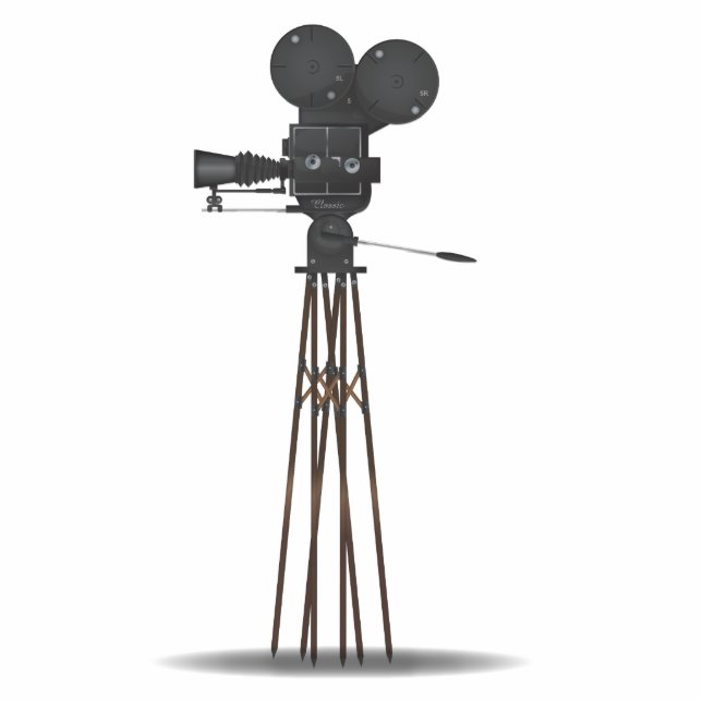 Vintage Film Camera Standing Photo Sculpture (Front)