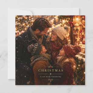 Vintage Film Christmas, Happy Family Holiday Invitation