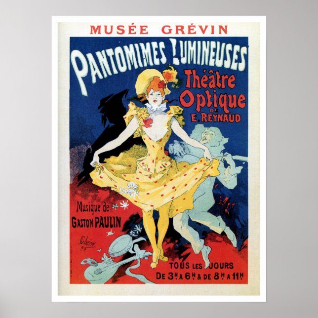 Vintage film history art nouveau poster (Front)
