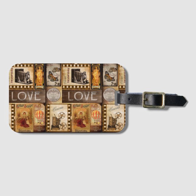 Vintage Film Luggage Tag (Front Horizontal)