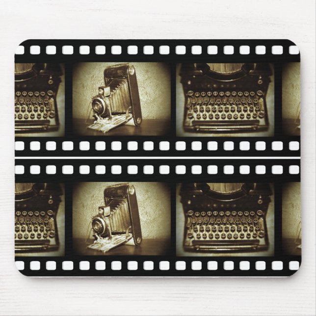 Vintage Film Mouse Mat (Front)