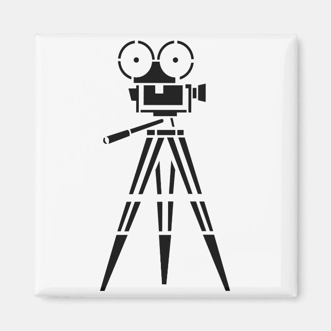 Vintage Film Movie Set Camera Magnet (Front)