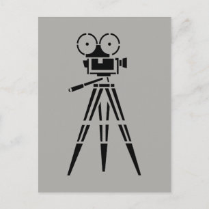 Vintage Film Movie Set Camera Postcard