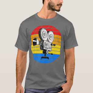 Vintage Film Retro Camera 35mm 70mm Movie T-Shirt