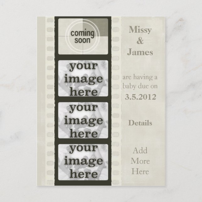 Vintage Film Strip Coming Soon Photo Postcards (Front)