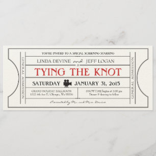 Vintage Film Ticket Invitation