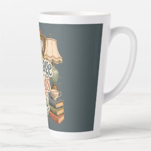 Vintage Finds Cottagecore Treasures Blue  Latte Mug