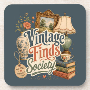 Vintage Finds Cottagecore Treasures Coaster