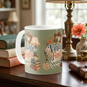 Vintage Finds Cottagecore Treasures Green Coffee Mug