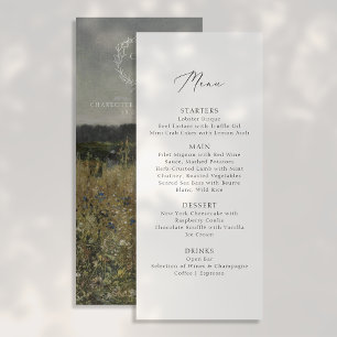 Vintage, Fine art inspired wedding  Menu
