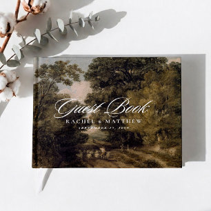 Vintage Fine Art Landscape Wedding Guest Book