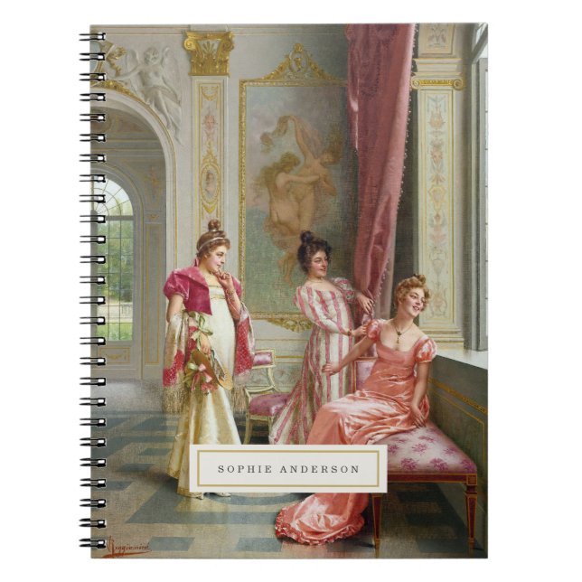 Vintage Fine Art Personalised Notebook (Front)