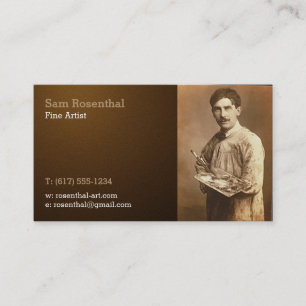 Vintage Fine Artist   Professional Business Card