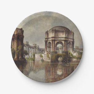 Vintage Fine Arts Palace Painting Paper Plate