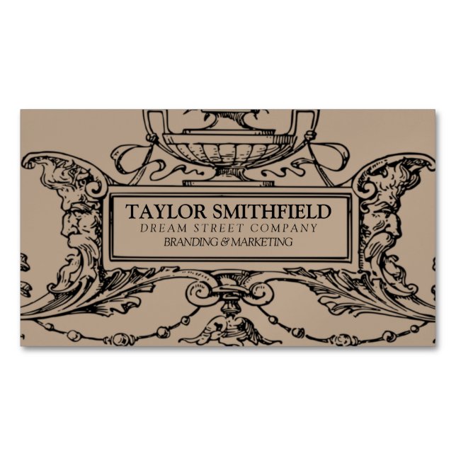 Vintage Fine Line Business Card (Front)