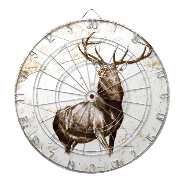 Vintage fineart F079 deer Dartboard (Front)