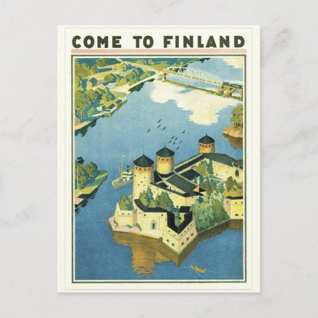Vintage Finland Postcard (Front)