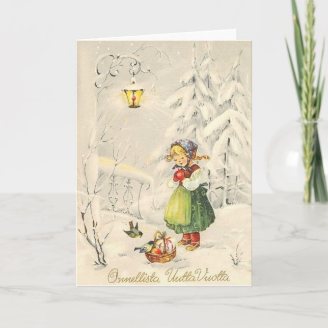 Vintage Finnish New Year Card (Front)