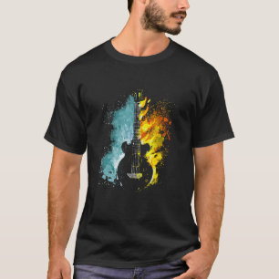 Vintage Fire And Water Guitar For Men Women Boys G T-Shirt