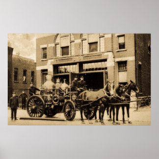 Vintage Fire Company Poster