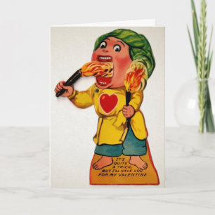 Vintage Fire Eater Valentine's Day Card