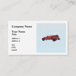 Vintage Fire Engine Business Card