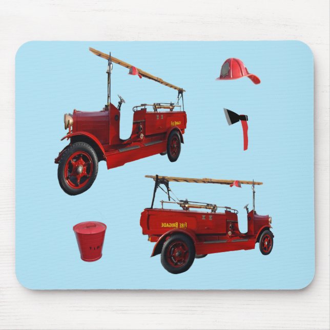 Vintage Fire Fighting Equipment, Mouse Mat (Front)