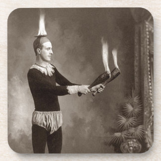 Vintage Fire Juggler Coaster