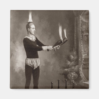 Vintage Fire Juggler Magnet