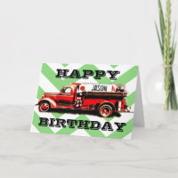 Vintage Fire Truck Birthday