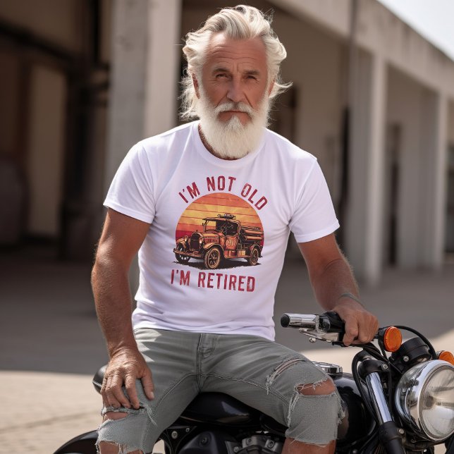 Vintage Fire Truck Embracing Retirement T-Shirt (Creator Uploaded)