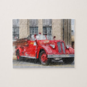 Vintage Fire Truck Jigsaw Puzzle