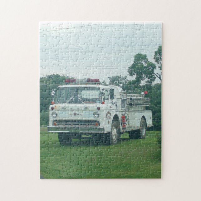 Vintage Fire Truck Puzzle (Vertical)