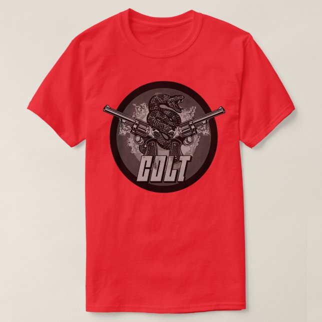 Vintage Firearms Shield BW T-Shirt (Design Front)