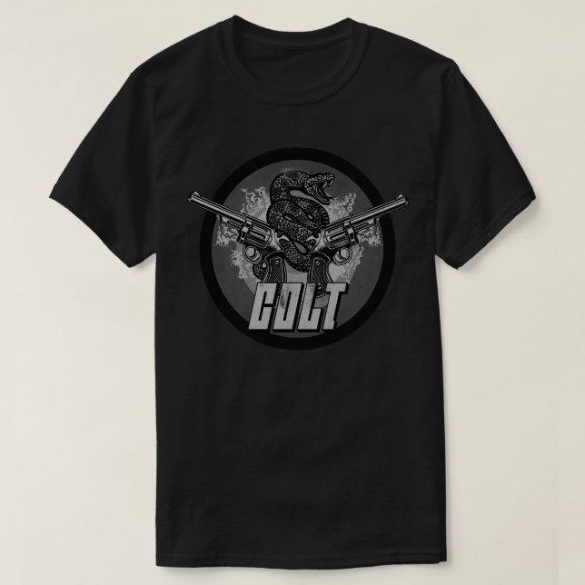 Vintage Firearms Shield BW T-Shirt (Design Front)