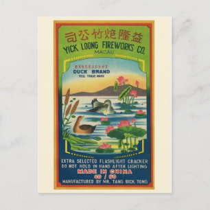Vintage Firecracker Package Postcard