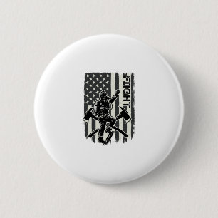 Vintage Firefighter Flag Fight Shirt Design_1 6 Cm Round Badge
