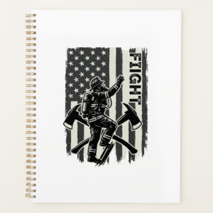 Vintage Firefighter Flag Fight Shirt Design_1 Planner
